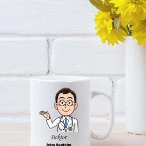 Doktor Tasarımlı Beyaz Kupa Bardak