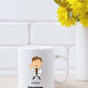 Doktor Tasarımlı Beyaz Kupa Bardak