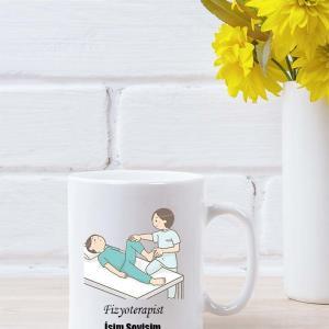Fizyoterapist Tasarımlı Beyaz Kupa Bardak