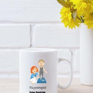 Fizyoterapist Tasarımlı Beyaz Kupa Bardak