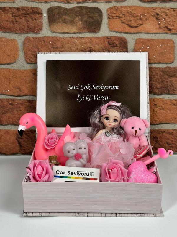 Pembe Konsept Kelebek Kolye Set - Görsel 2
