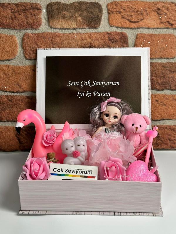 Pembe Konsept Kelebek Kolye Set - Görsel 4