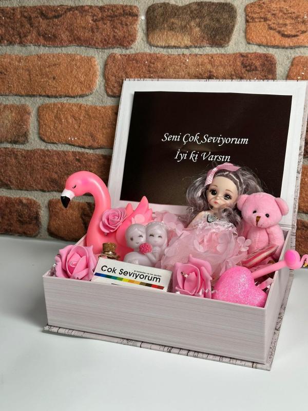 Pembe Konsept Kelebek Kolye Set - Görsel 5