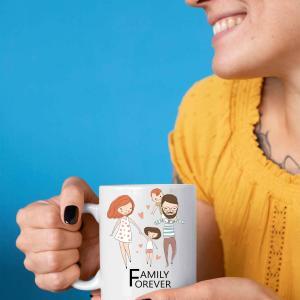 Aile Tasarımlı Kupa Bardak