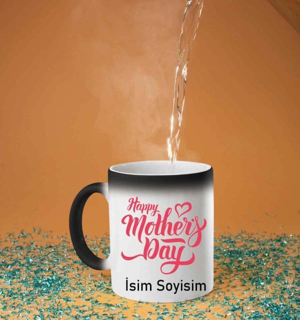 Anneler Günü Tasarımlı Sihirli Kupa Bardak