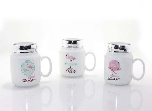 Flamingo Ayna Kapaklı Kupa Bardak