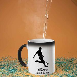 Futbolcu Tasarımlı Sihirli Kupa Bardak