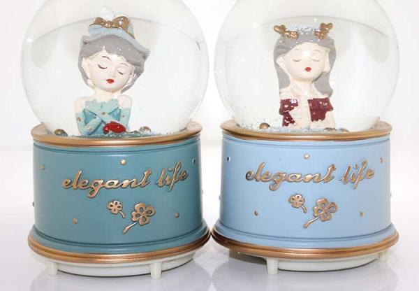 Kar Küresi Püskürtmeli Işıklı Müzikli Küre 16 Cm - Görsel 2
