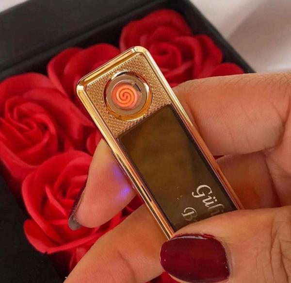 Kişiye Özel Gold Elektronik  Şarjlı Çakmak - Görsel 2