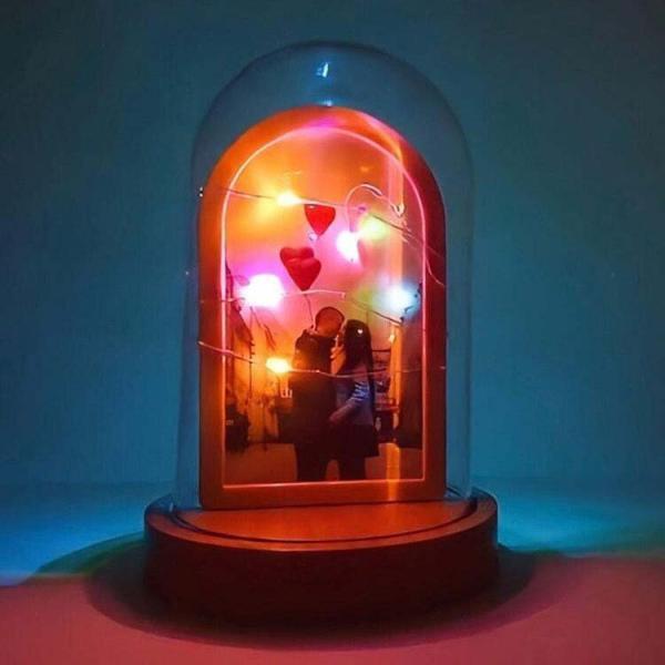 Kişiye Özel Led Işıklı Fotoğraflı Fanus