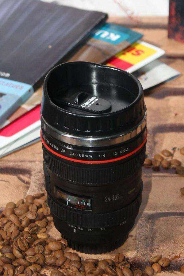 Lens Objektif Görünümlü Termos Kupa Bardak 300 Ml