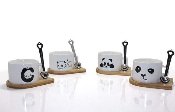 Panda Modelli Mıknatıslı Kahve Fincanı