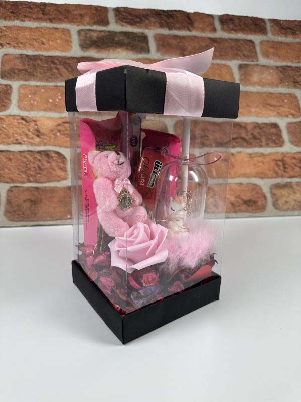 Pembe Konsept Kolyeli Teraryum Hediye Kutusu - Görsel 2