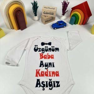 Üzgünüm Baba Aynı Kadına Aşığız Tasarımlı Bebek Zıbını