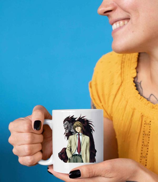 Anime Tasarımlı Beyaz Kupa Bardak