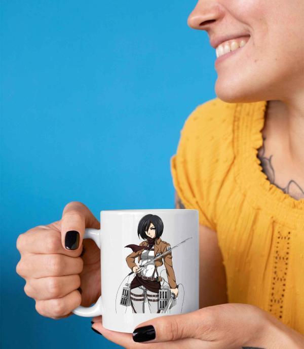 Anime Tasarımlı Beyaz Kupa Bardak