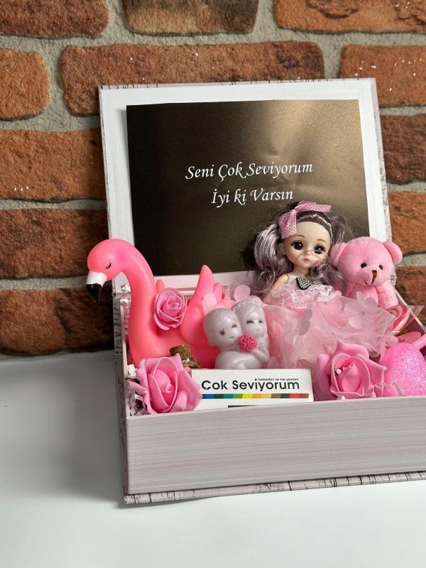 Pembe Konsept Kelebek Kolye Set - Görsel 6