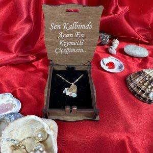 Kişiye Özel Kalpli Kolye