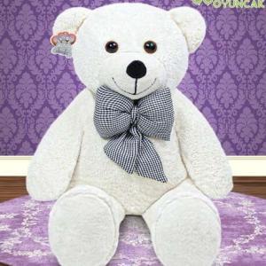 100 Cm beyaz Peluş Papyonlu Ayıcık