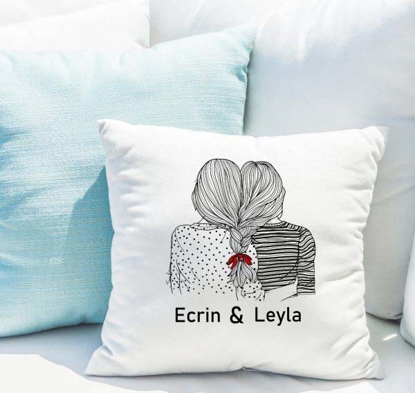isimli yastık hediye