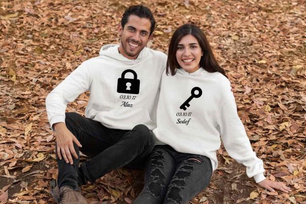 Kişiye Özel 3 İplik Şardonlu Kalın Kumaş Çift Sweat