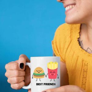 Kişiye Özel Best Friend Tasarımlı Kupa Bardak