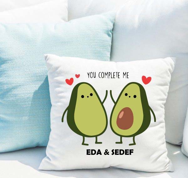 you complete me avocado yastık