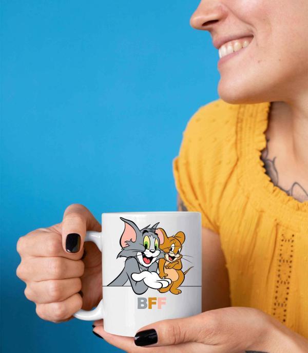 Kişiye Özel Best Tom Ve Jery Tasarımlı Friend  Kupa Bardak