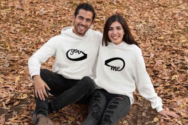 Kişiye Özel Çift 3 İplikli Şardonlu Sevgili Sweat