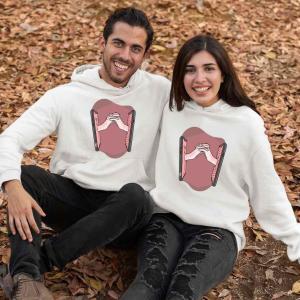 Kişiye Özel Çift 3 İplikli Şardonlu Sevgili Sweat