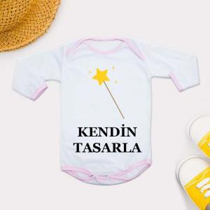 Kişiye Özel Kendin Tasarla Pembe Zıbın