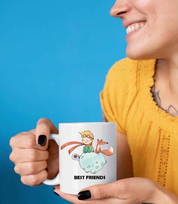 Kişiye Özel Küçük Prens Tasarımlı Best Friend Kupa Bardak