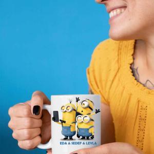 Kişiye Özel Minions Best Friend Tasarımlı Kupa Bardak