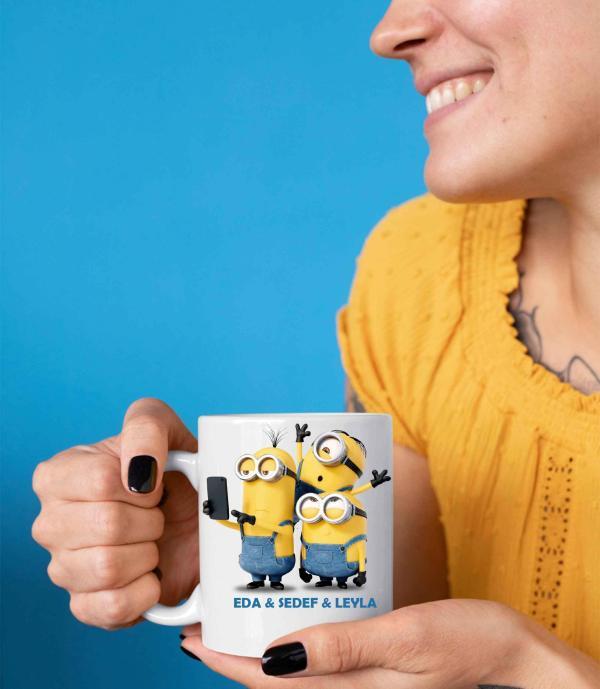 Kişiye Özel Minions Best Friend Tasarımlı Kupa Bardak