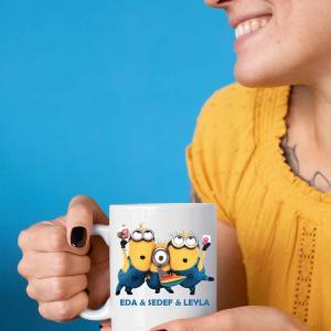 Kişiye Özel Minions Best Friend Tasarımlı Kupa Bardak