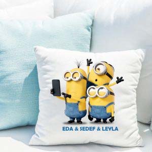 Kişiye Özel Minions Tasarımlı Best Friend Yastık
