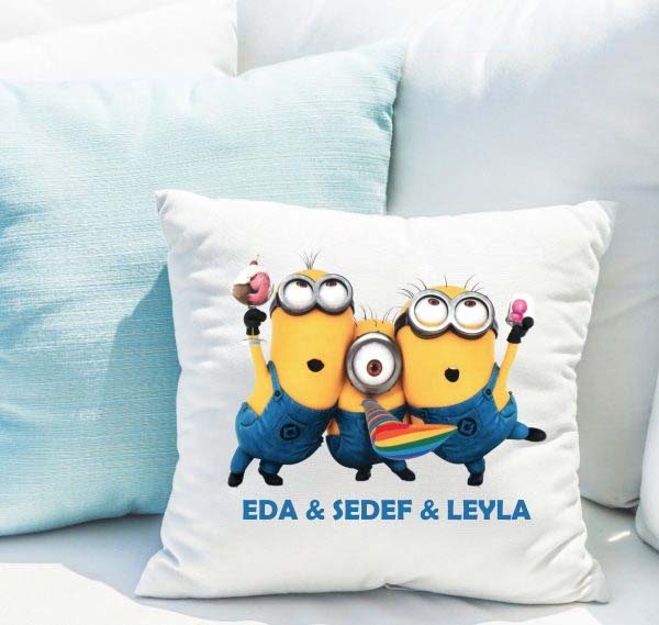 Kişiye Özel Minions Tasarımlı Best Friend Yastık