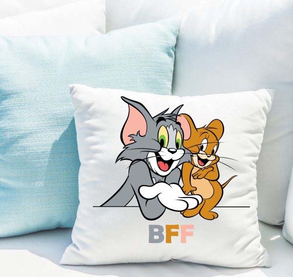 Kişiye Özel Tom Ve Jerry Tasarımlı Best Friend Yastık