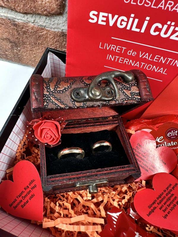 Sevgililere Özel Gold Çift Alyans Set - Görsel 2