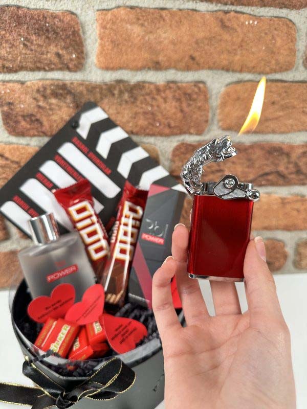 Sevgililer Gününe Özel Ejderha Çakmaklı Erkek Set - Görsel 2