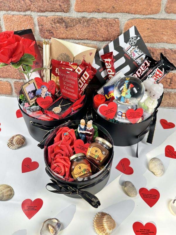 sevgililer gününe özel üçlü love set