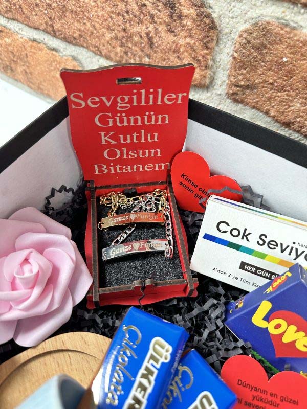 Çift Kupa Ve Bileklikli Love Set - Görsel 3