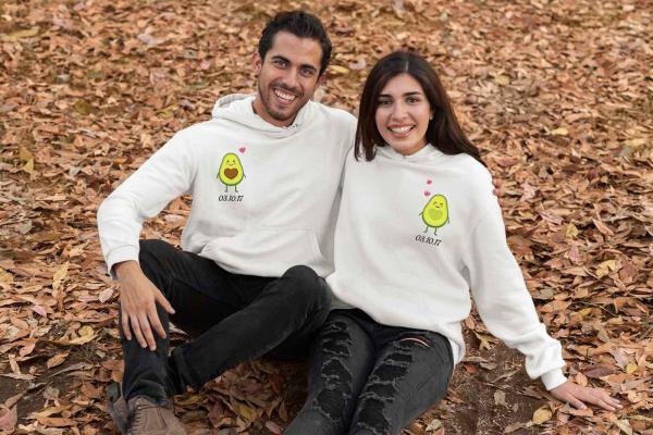 Kişiye Özel Çift 3  İplikli Şardonlu Sevgili Sweat