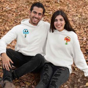 Kişiye Özel Çift 3  İplikli Şardonlu Sevgili Sweat