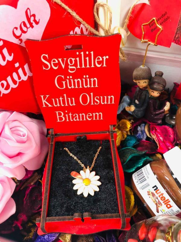 Papatya Kolyeli Love Set - Görsel 3