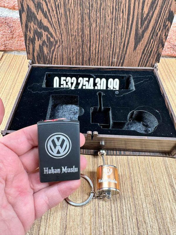 Çakmak Vites Anahtarlık Pleksi Araç Numaratörlü Set - Görsel 2