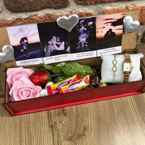 Kişiye Özel Fotoğraflı Kadın Saatli Set