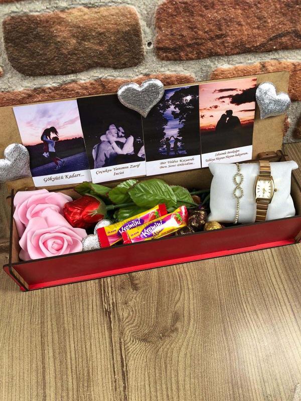 Kişiye Özel Fotoğraflı Kadın Saatli Set