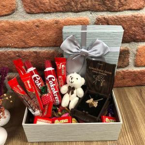 kişiye özel kolyeli çikolatalı set