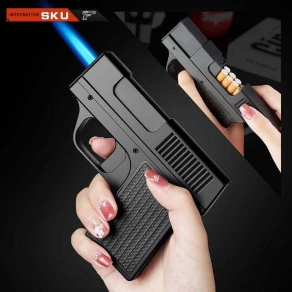 Silah Tasarımlı Çakmaklı Sigara Tabakası - Görsel 4